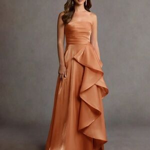 Azazie “Manon” handkerchief gown